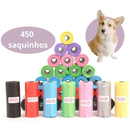 450 saquinhos cata coco Kit 30 Rolinhos C/15 Sacos De Lixo Coco Pet Gato E Cachorro saco plastico