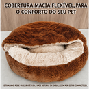 CAMINHA PET NUVEM COBERTA DONUT FECHADA CAMA COM COBERTURA PELUCIA IGLU PLUSH CASINHA M 50 OU G 60