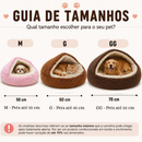 CAMINHA PET NUVEM COBERTA DONUT FECHADA CAMA COM COBERTURA PELUCIA IGLU PLUSH CASINHA M 50 OU G 60