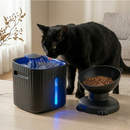 KIT HIDRATAÇÃO PLUS LUME – Fonte Silenciosa com Filtro e Comedouro Acoplado para Gatos – Funcionamento Silencioso e USB