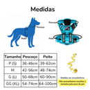 Peitoral Com Regulagem e Refletivo Coleira Cachorro Porte Medio e Grande Reforcado Confort Ajuste