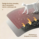 Tapete Coletor de Areia para Gato Dupla Camada Anti Derramamento Vários Tamanhos 30x45~70x120cm