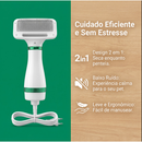Escova Secadora Pet 2 em 1 Seca Remove Pelos Cachorro Gato Profissional