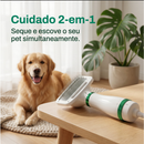 Escova Secadora Pet 2 em 1 Seca Remove Pelos Cachorro Gato Profissional